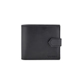 Black wallet in hammered calfskin