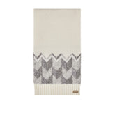 Cream scarf with gray tones in an alpaca blend