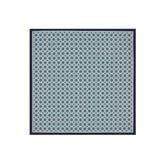 Brianza green pocket square in pure printed silk with a patterned motif