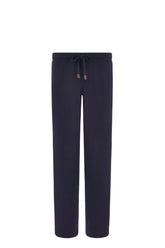 Blue Impeccabile wool joggers with contrasting piping