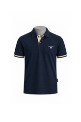 Cotton piqué polo shirt with contrast detailing