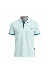 Cotton piqué polo shirt with contrast detailing