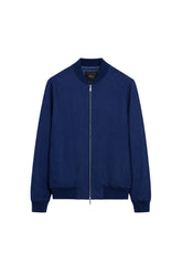 Light navy blue “Solid Color” bomber jacket