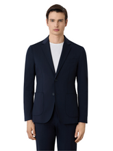 Jersey Blazer With Patch Pockets In Stretch Blend
