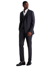 Slim fit wool stretch suit with vest