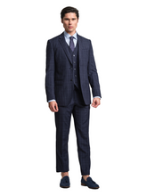 Slim fit Evolution wool suit with vest
