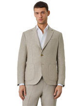 Premium Blazer With Patch Pockets And Special Pin In Linen