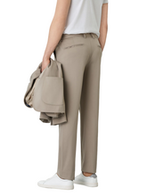 Jersey Suit Trousers With Coin Pocket In Stretch Blend
