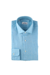Alessandro Gherardi Positano Aqua Linen Shirt