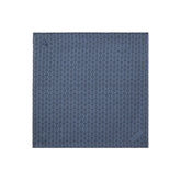 Blue pure silk pocket square with floral print
