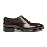 Mens polished brown leather Oxford shoe