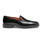 Mens black leather Easy loafer