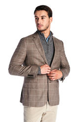 Mens Casual Slim Fit Blazer in Checks
