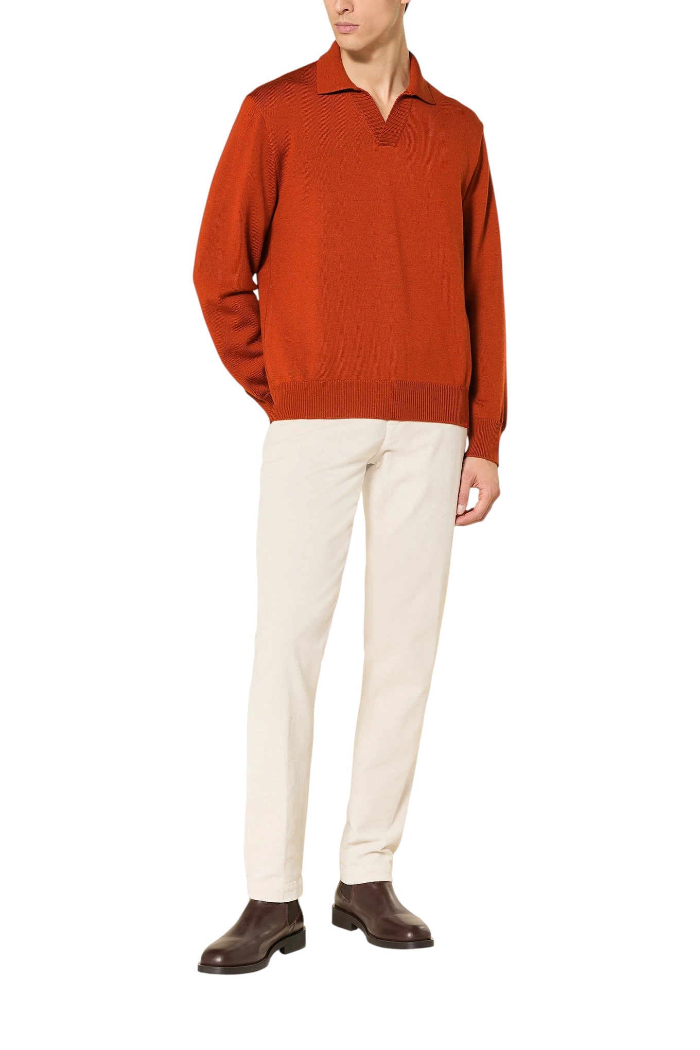 MENS KNITTED WOOL POLO SHIRT