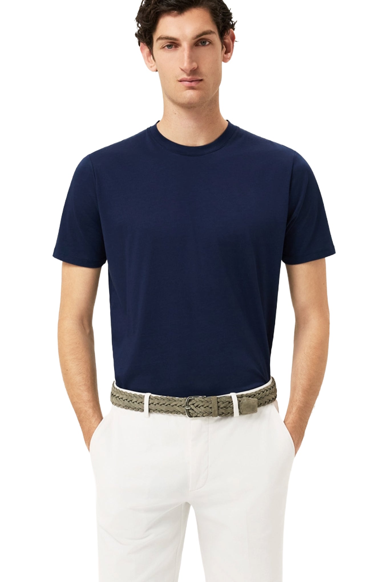 Liquid Cotton Jersey T Shirt With Flag Label