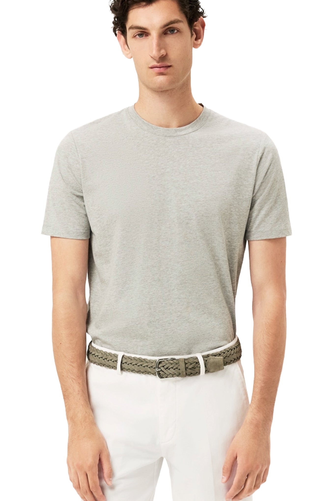 Liquid Cotton Jersey T Shirt With Flag Label