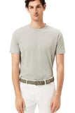 Liquid Cotton Jersey T Shirt With Flag Label