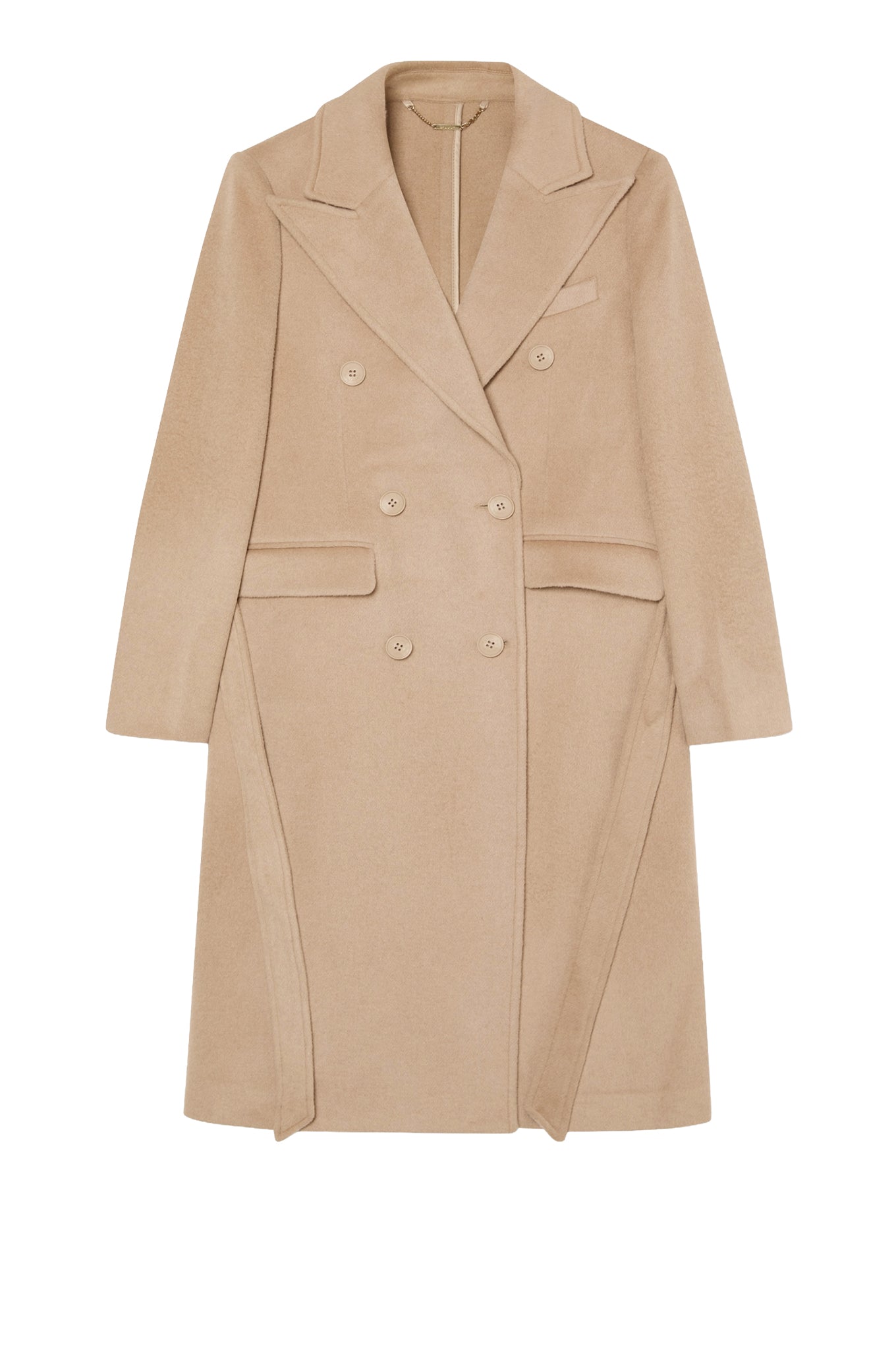 Handmade Overcoat In Wool Blend With Belt