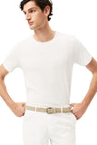 Mercerized Lyocell Cotton T Shirt With Sleeve Logo