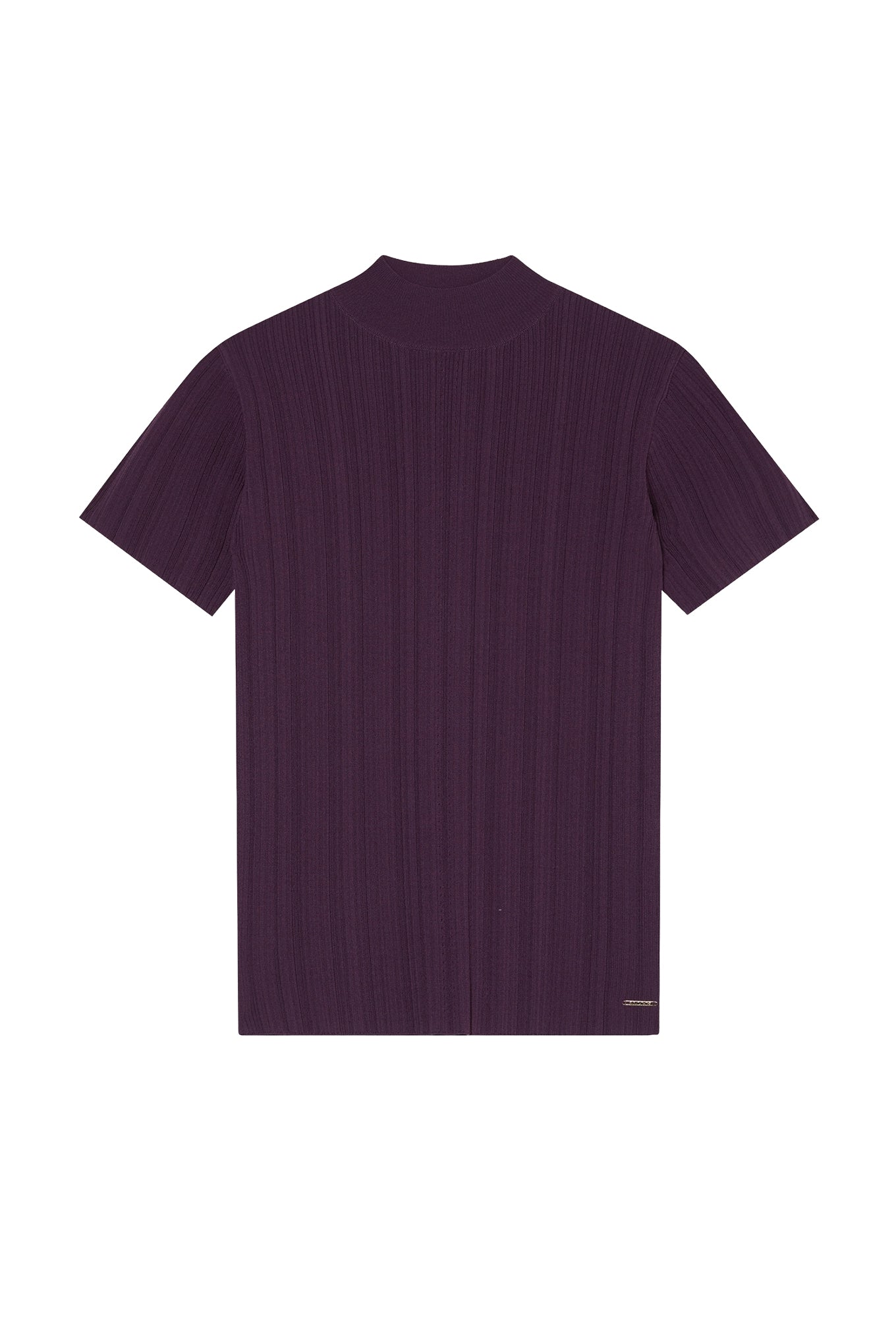 High Neck Rib Sweater In Viscose blend