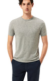 Short Sleeve Crew Neck Sweater In Cotton Linen Blend