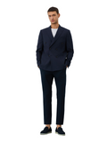 Half-canvas Blazer With Patch Pockets In Wool Blend