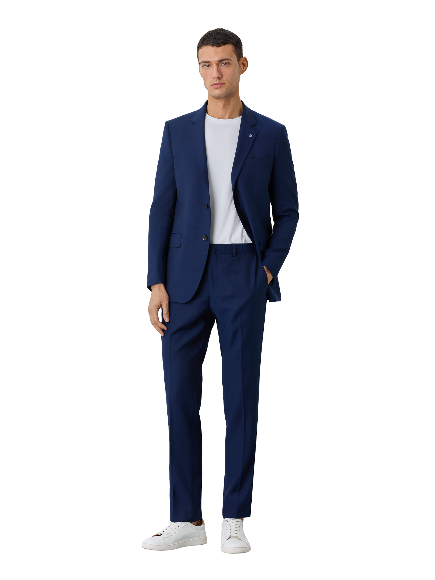 Slim Fit Birdeye Suit In Super Stretch