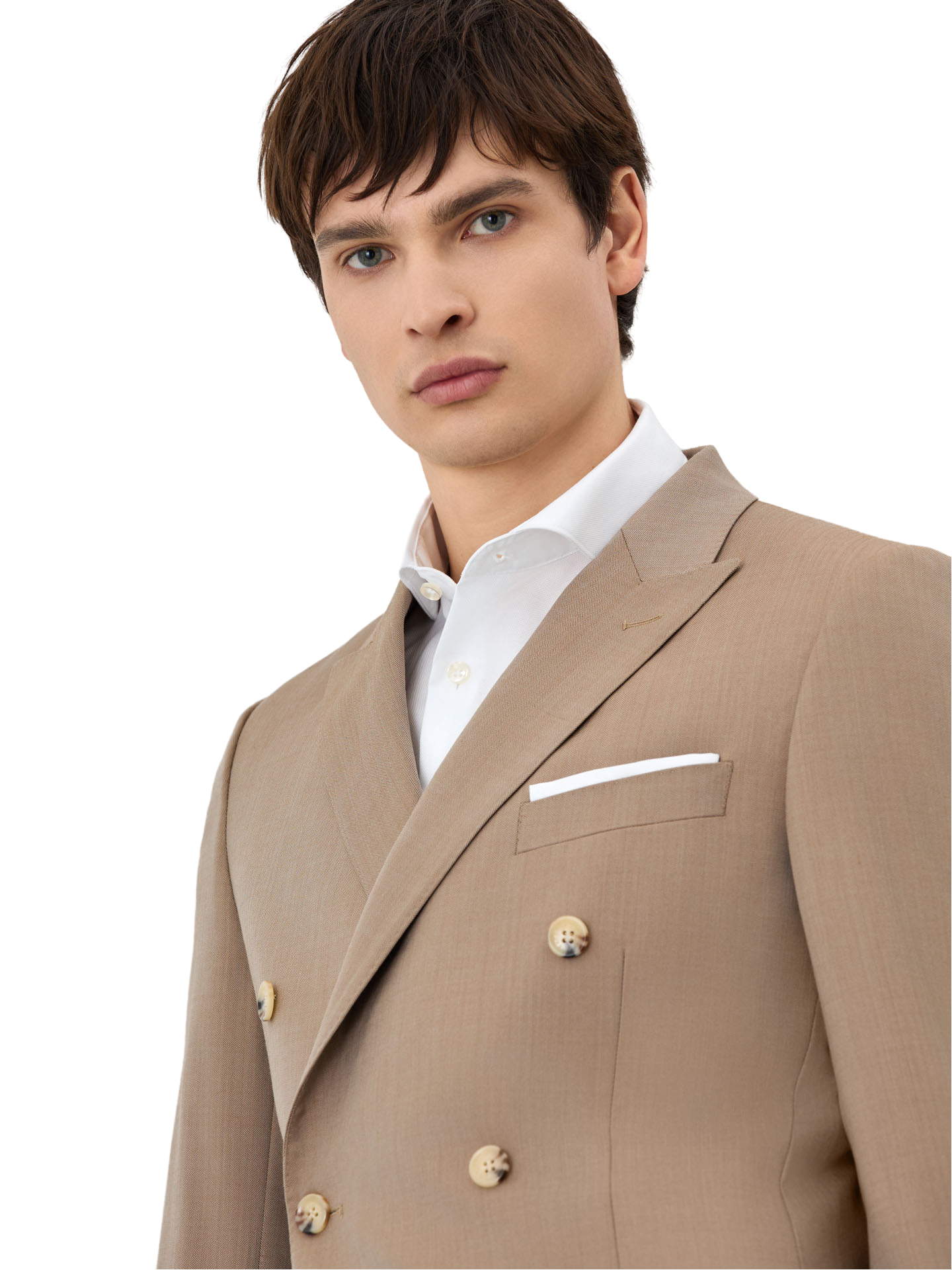 Slim fit Herringbone Suit In Wool