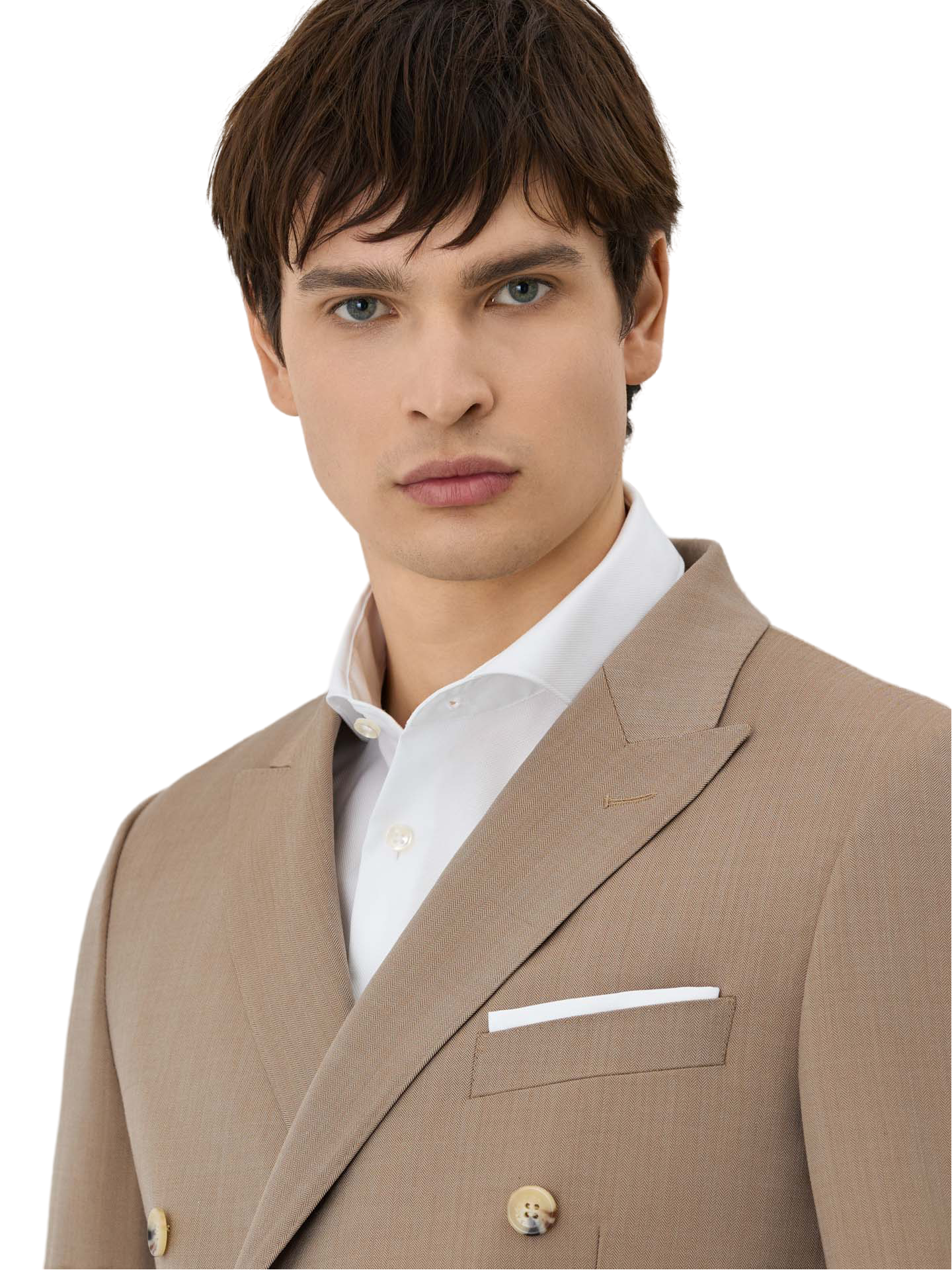 Slim fit Herringbone Suit In Wool