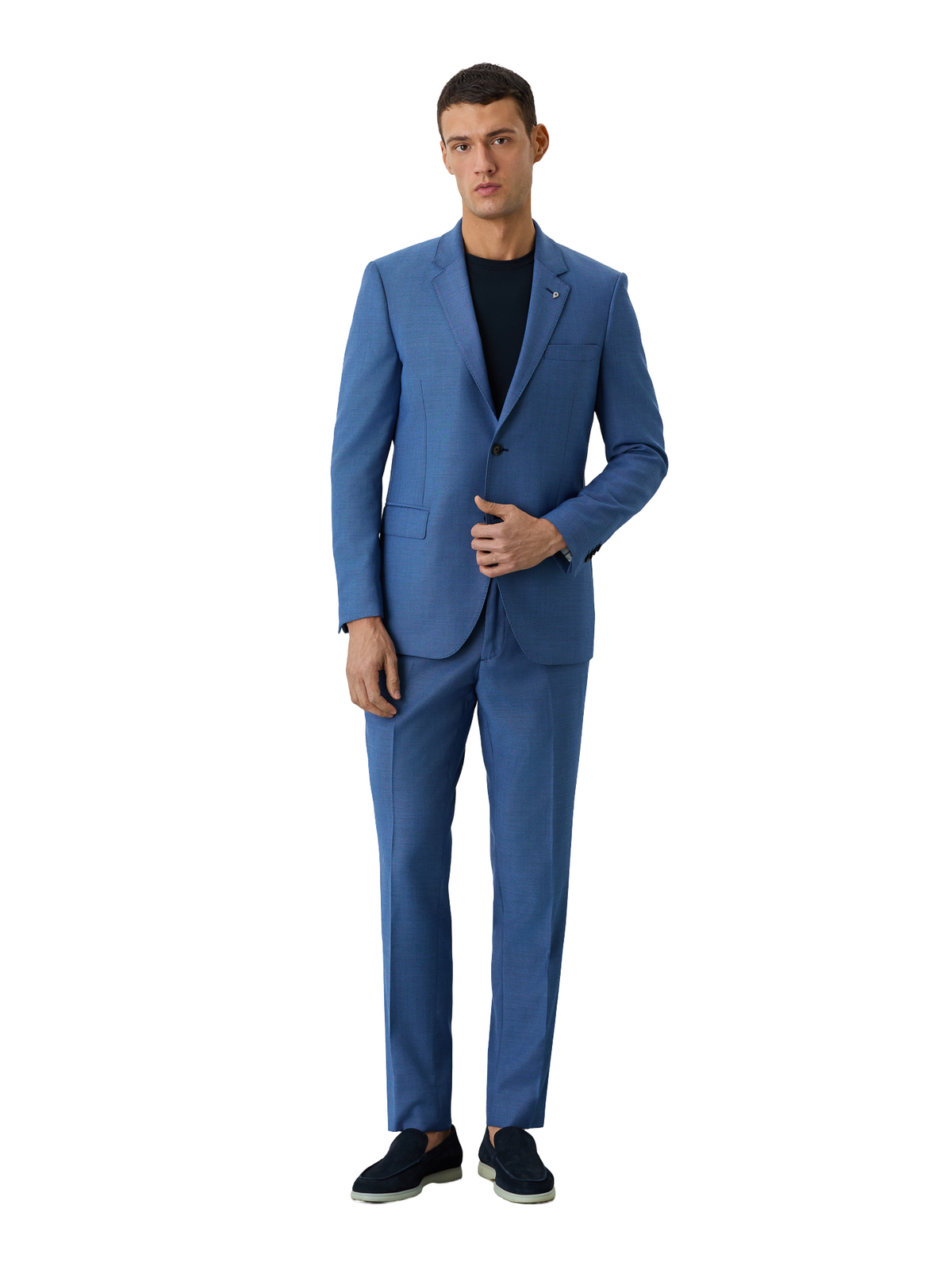 Slim Fit Birdeye Suit In Super Stretch