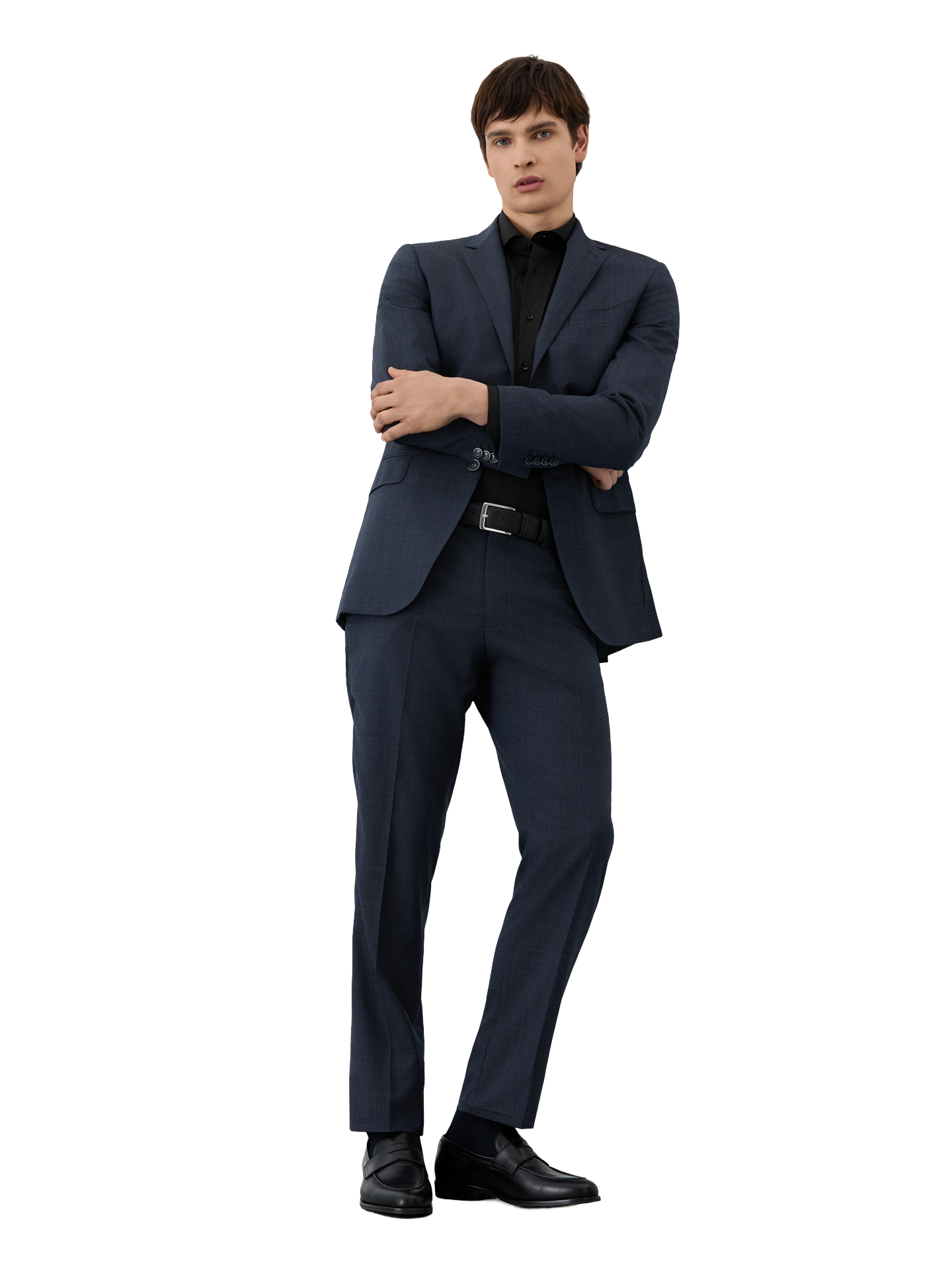 Slim Fit Prince Of Wales Suit In Wool