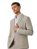 Premium Blazer With Patch Pockets And Special Pin In Linen
