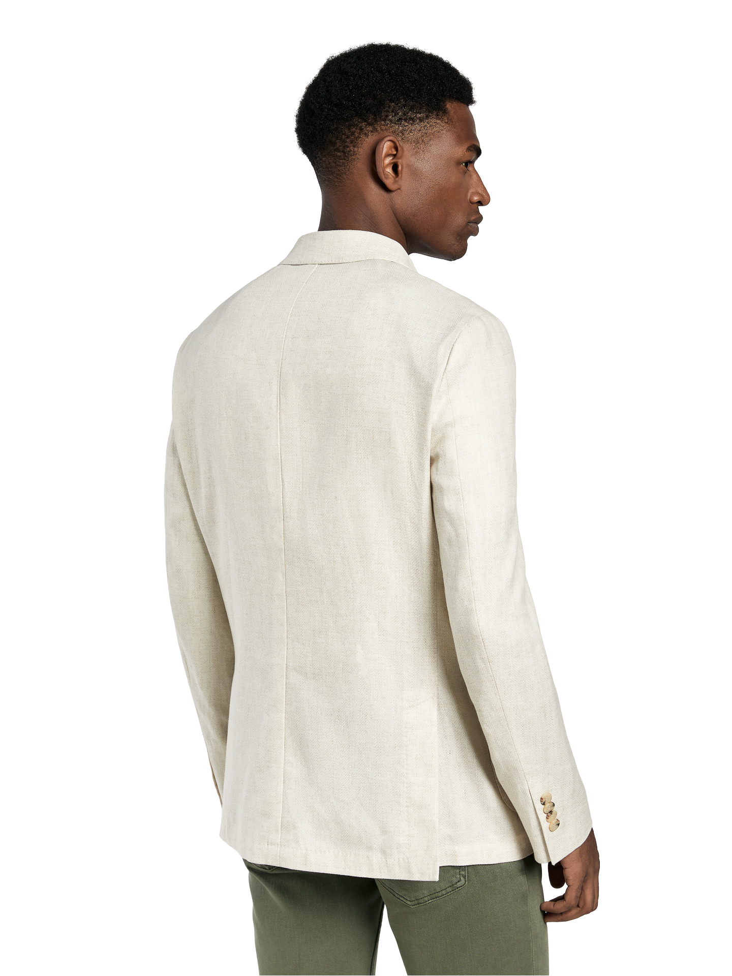 Herringbone linen edition deconstructed blazer