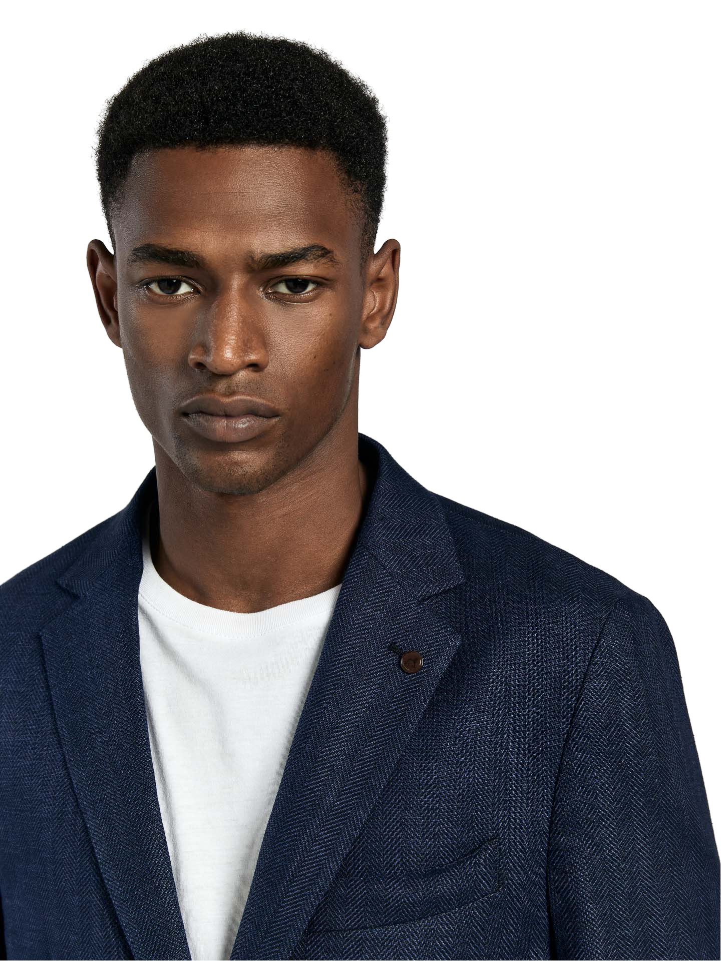 Herringbone linen edition deconstructed blazer