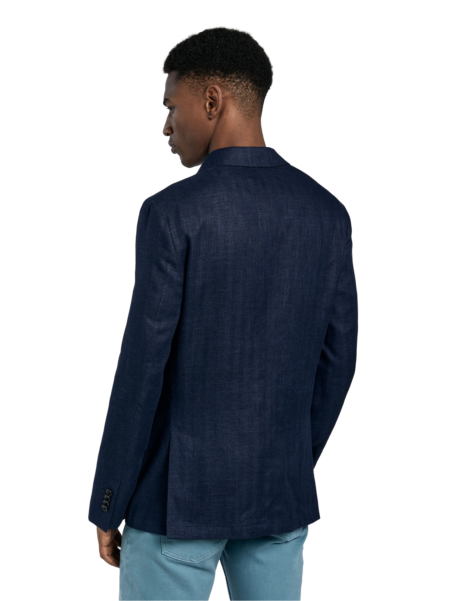 Herringbone linen edition deconstructed blazer