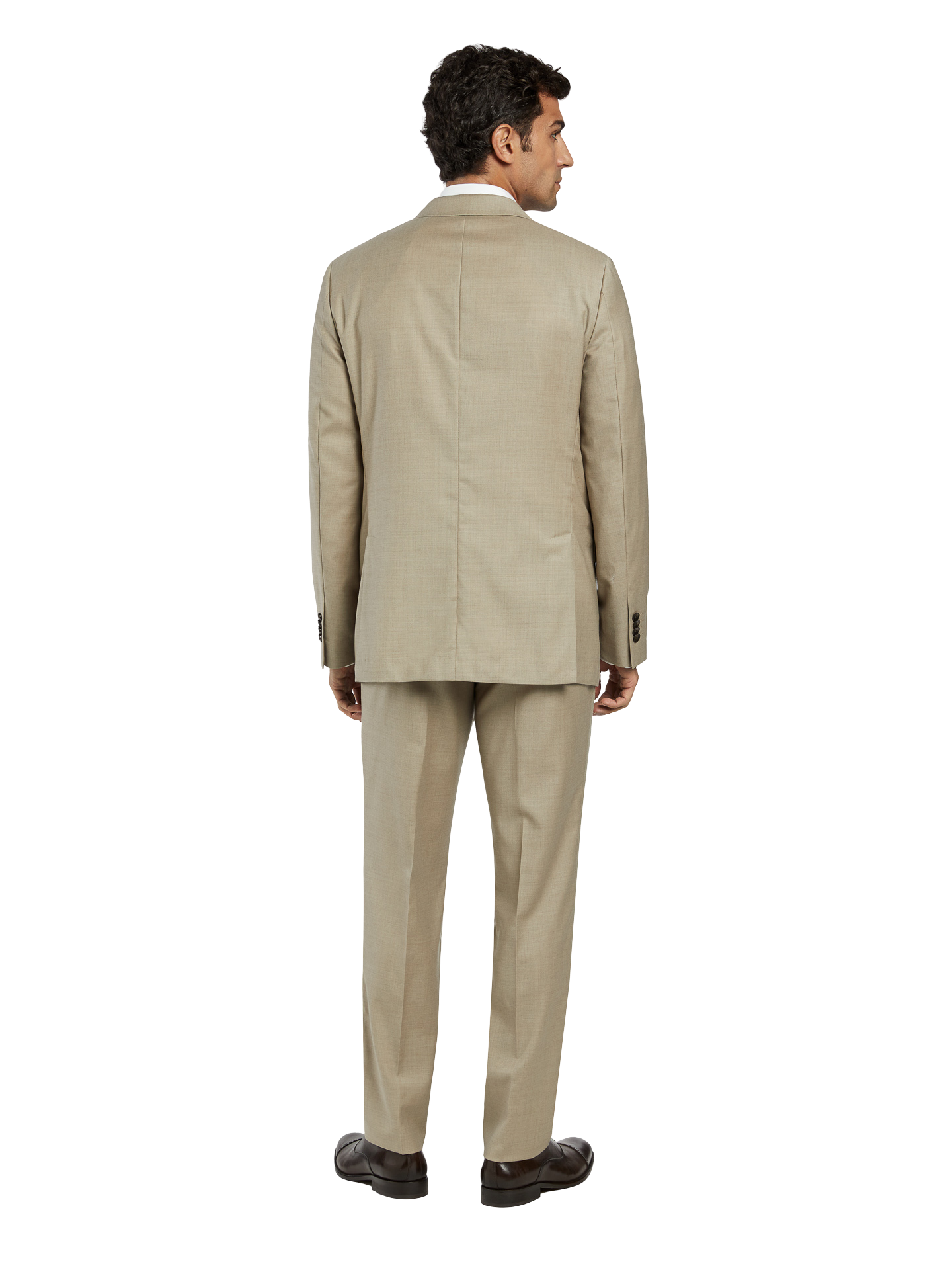 Slim fit twill business suit