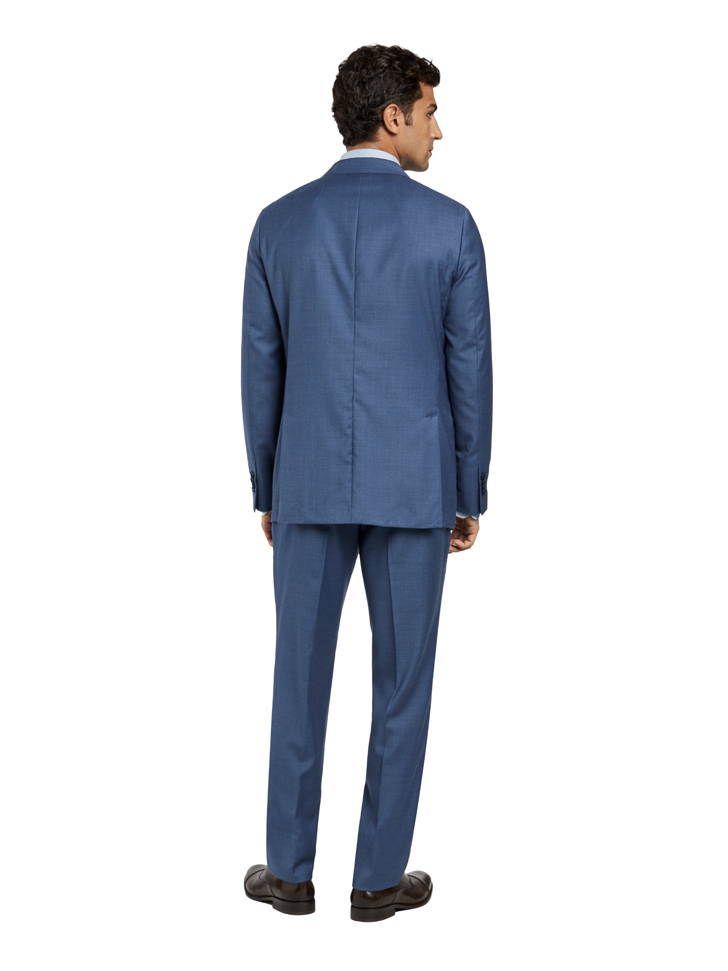 Slim fit twill business suit