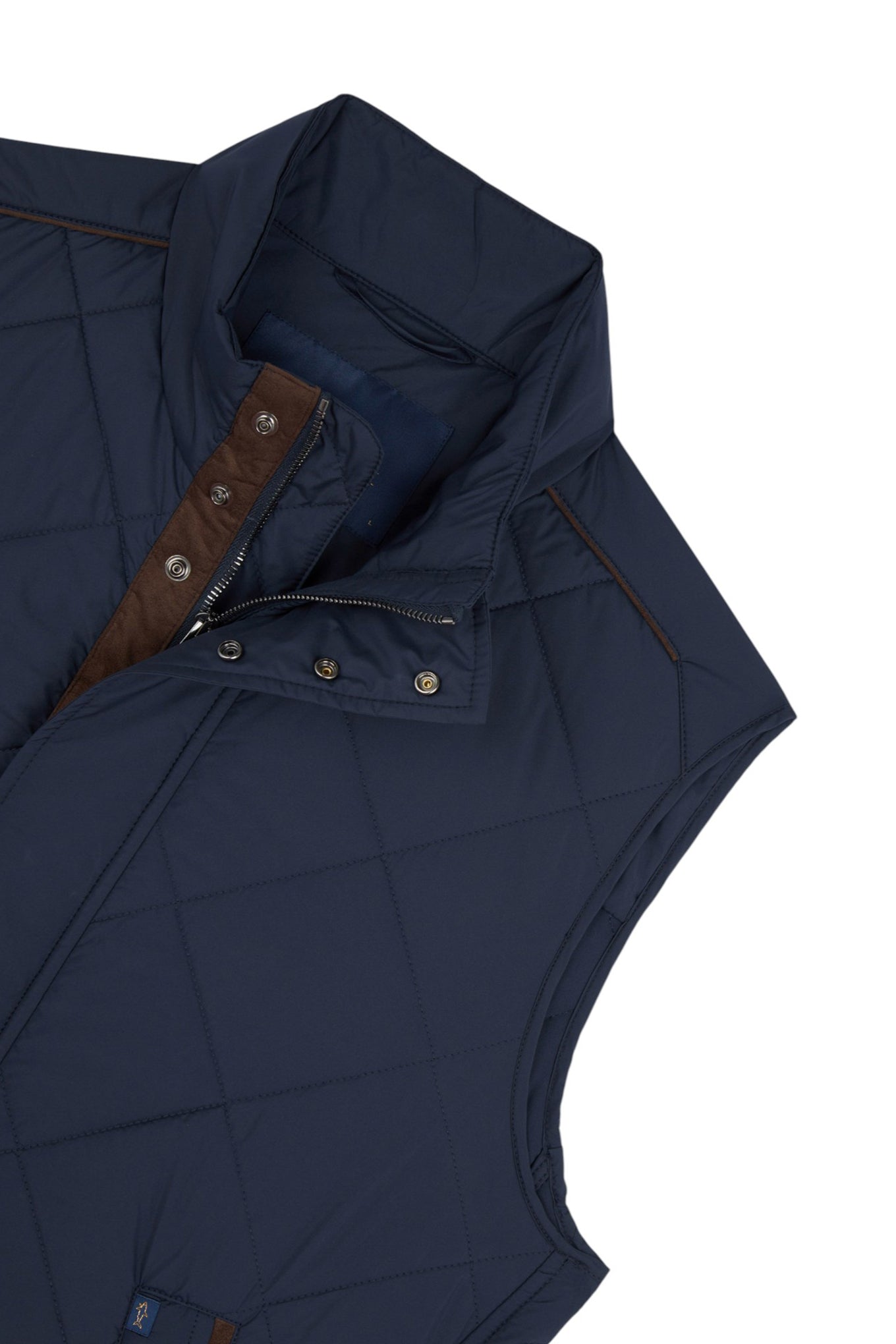Quilted Vest with Alcantara details