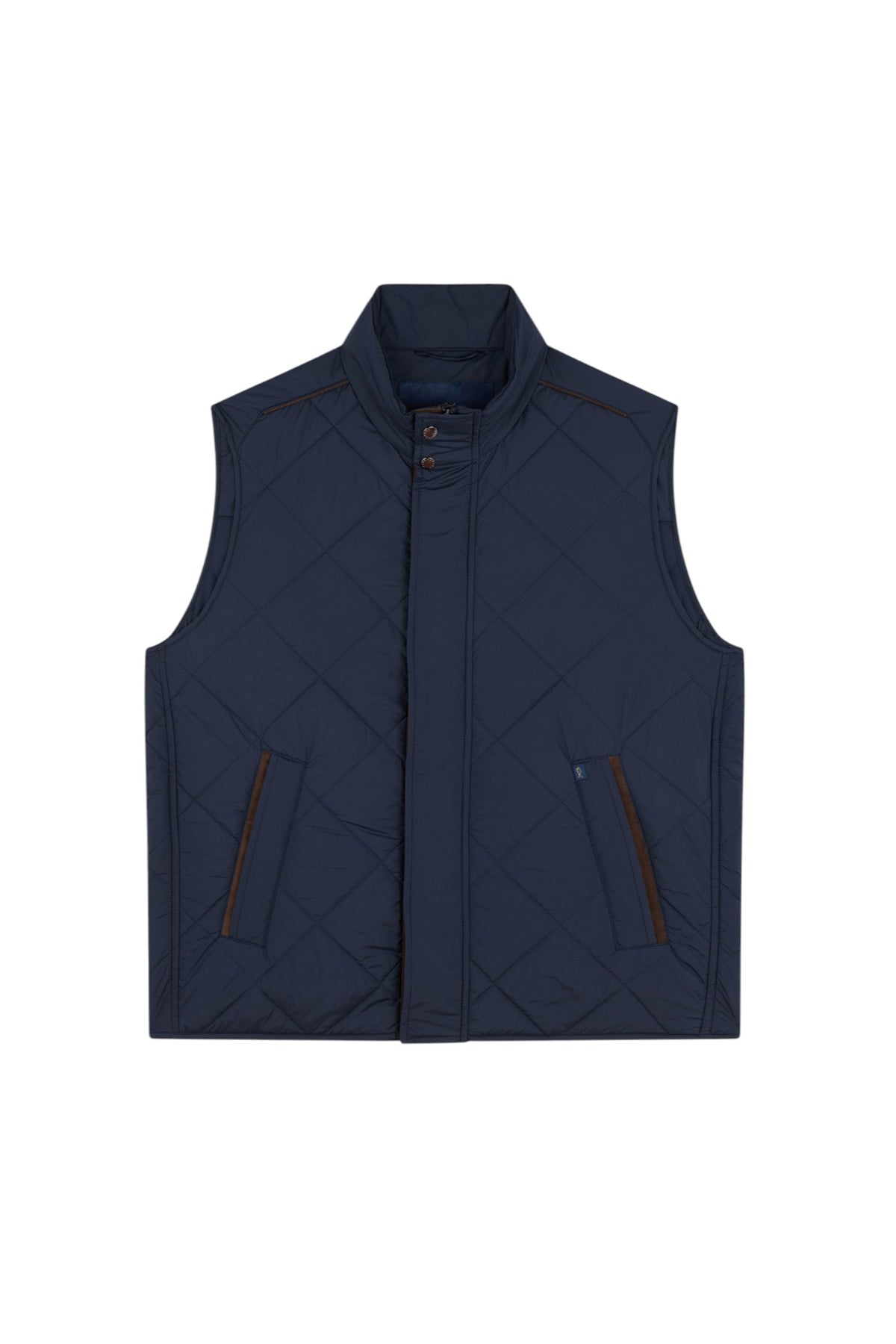 Quilted Vest with Alcantara details