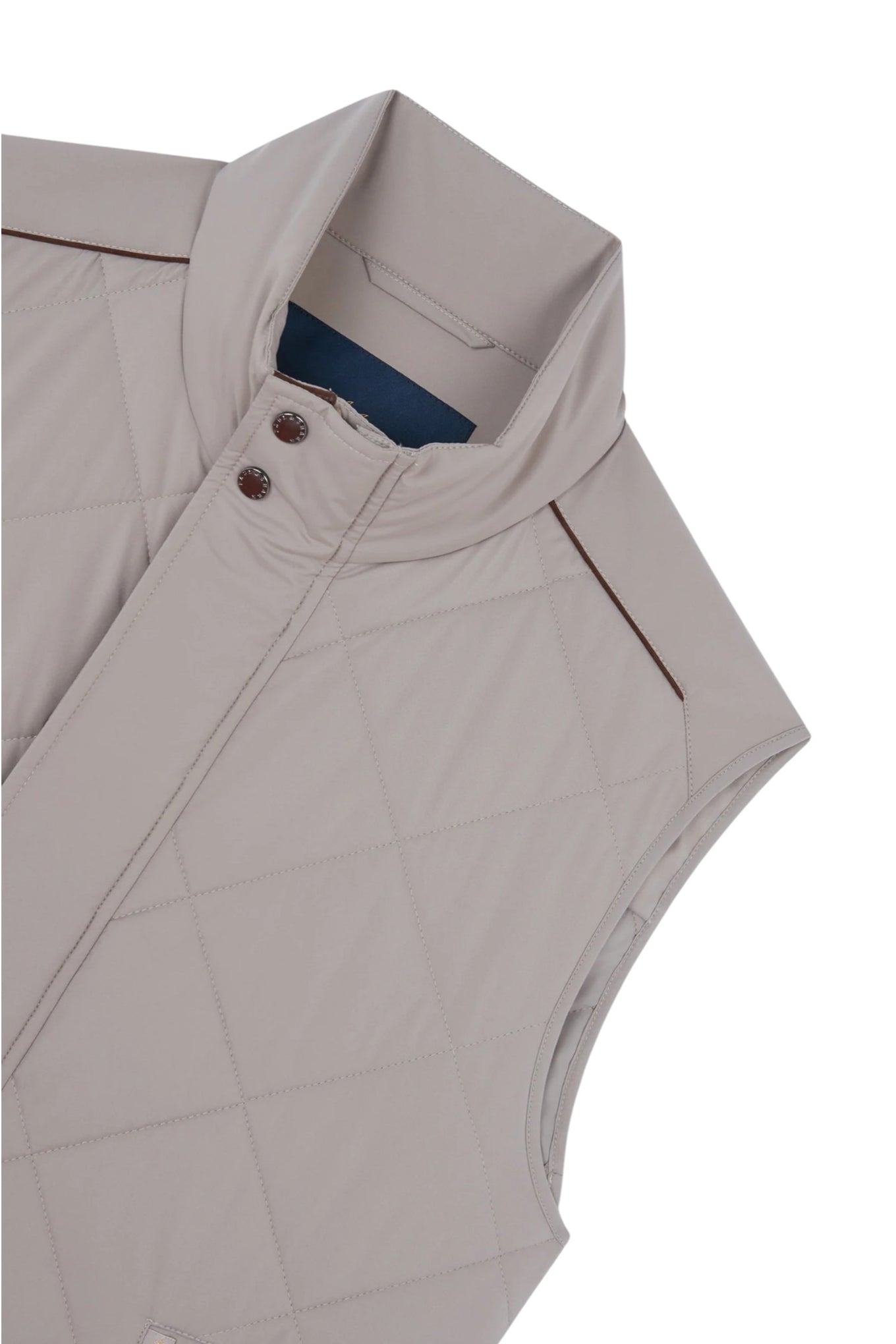 Quilted Vest with Alcantara details