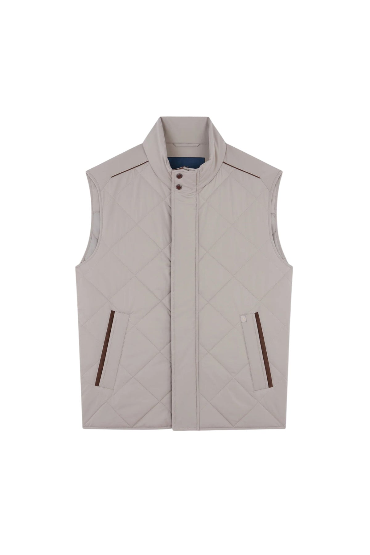 Quilted Vest with Alcantara details