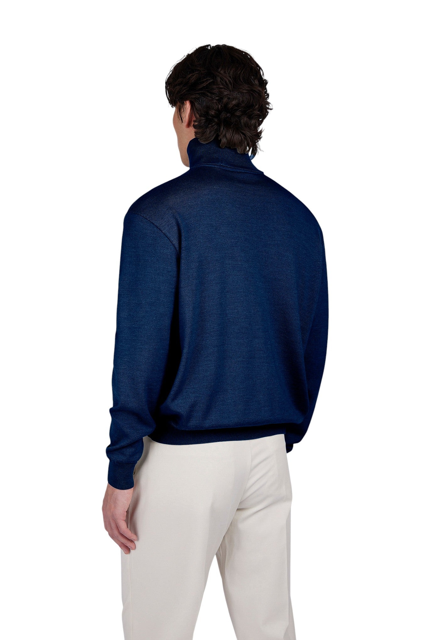 Wool and silk turtleneck sweater