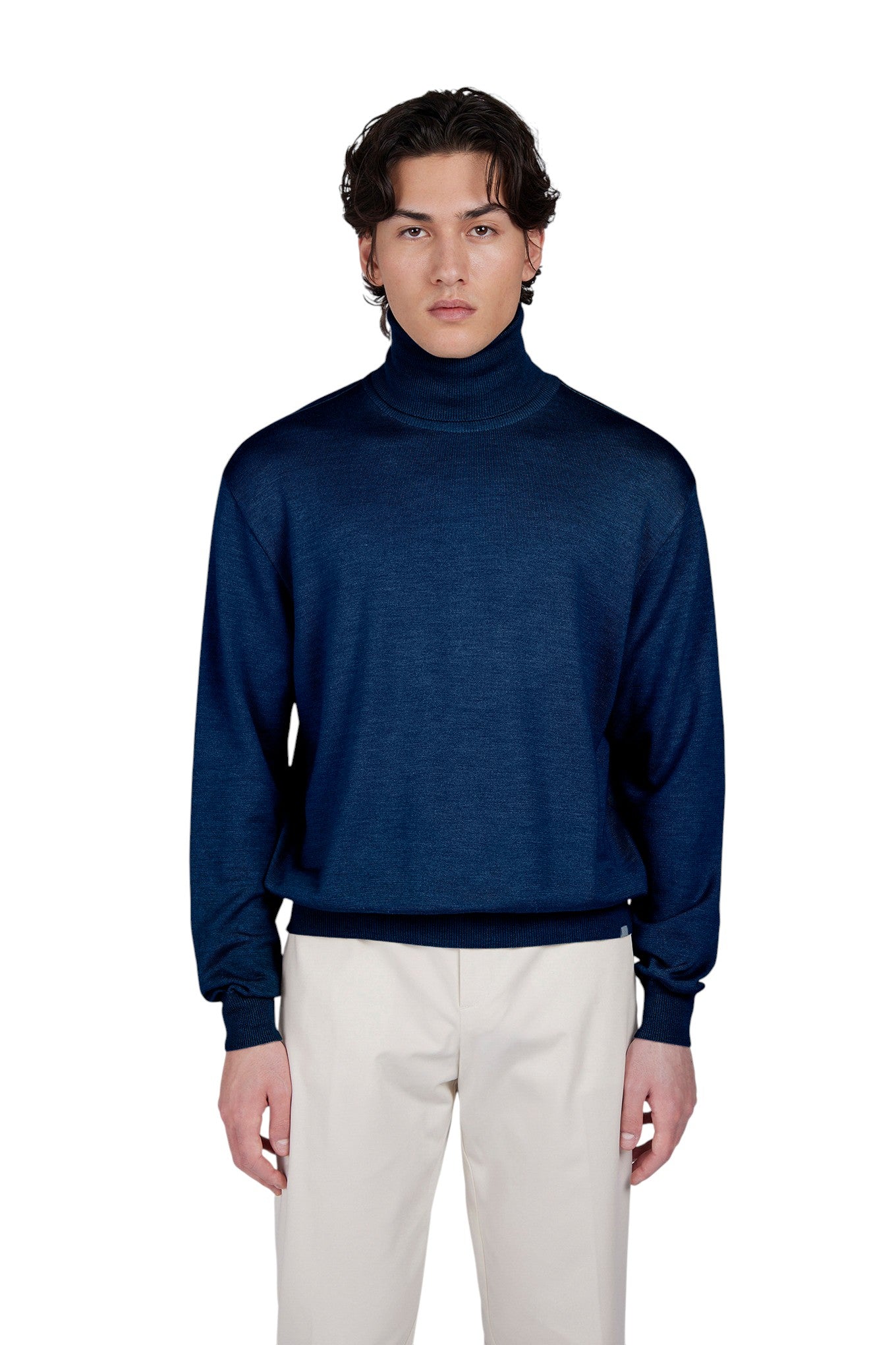 Wool and silk turtleneck sweater