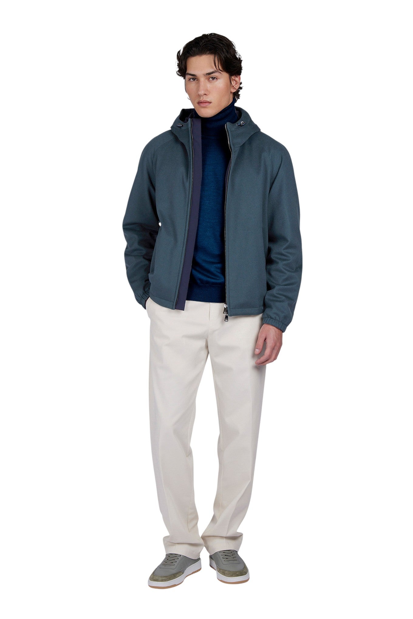 Wool and silk turtleneck sweater