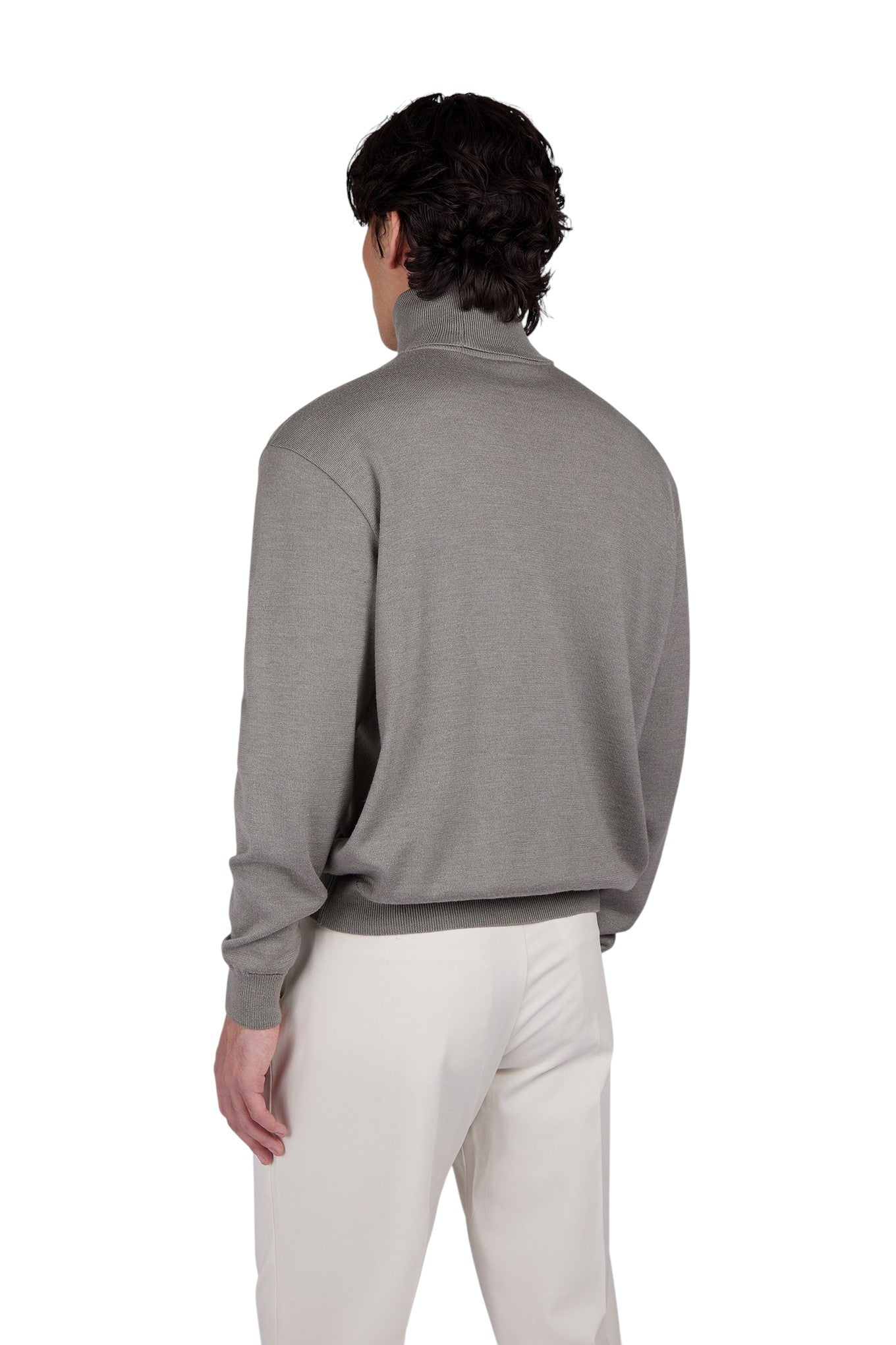 Wool and silk turtleneck sweater