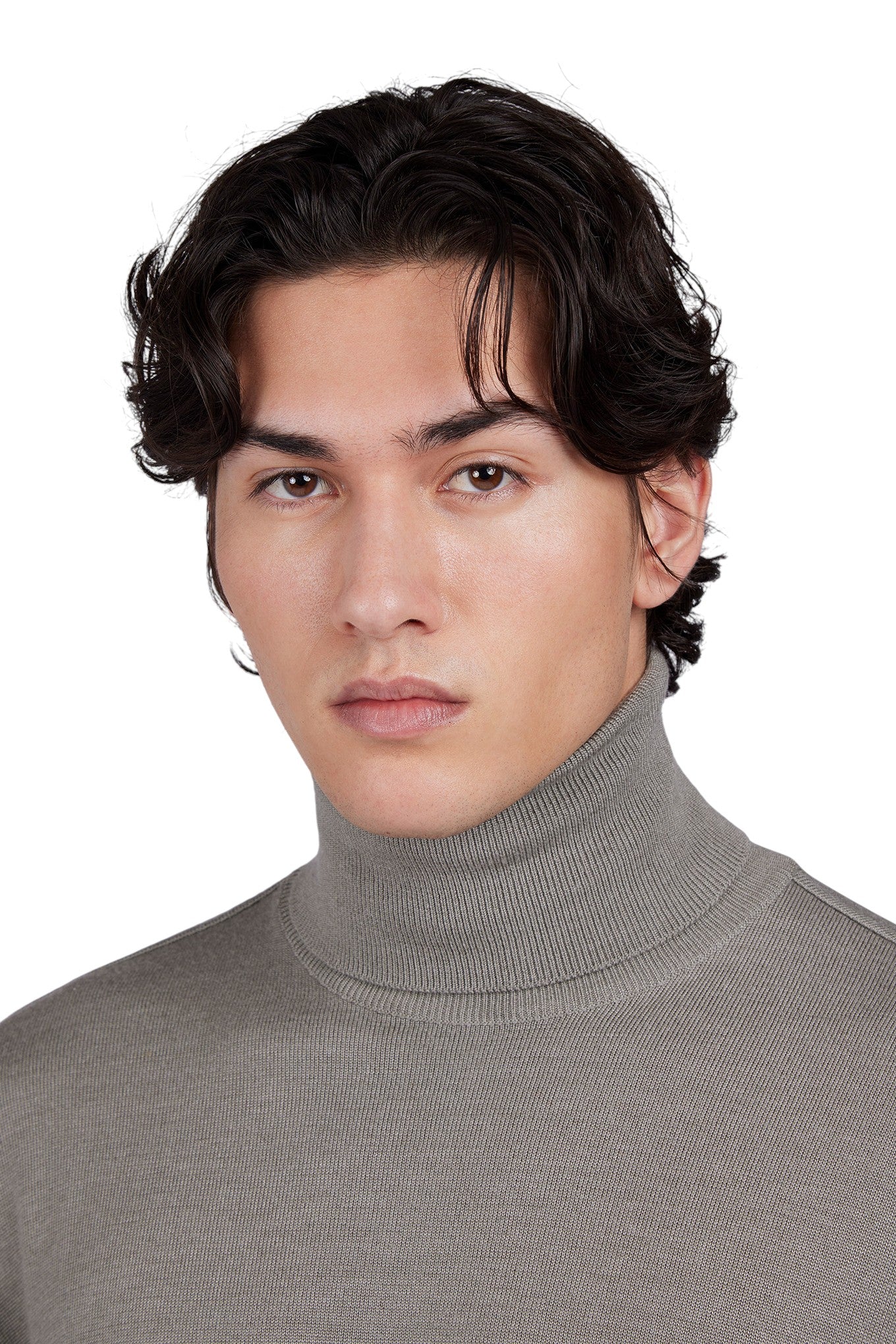 Wool and silk turtleneck sweater