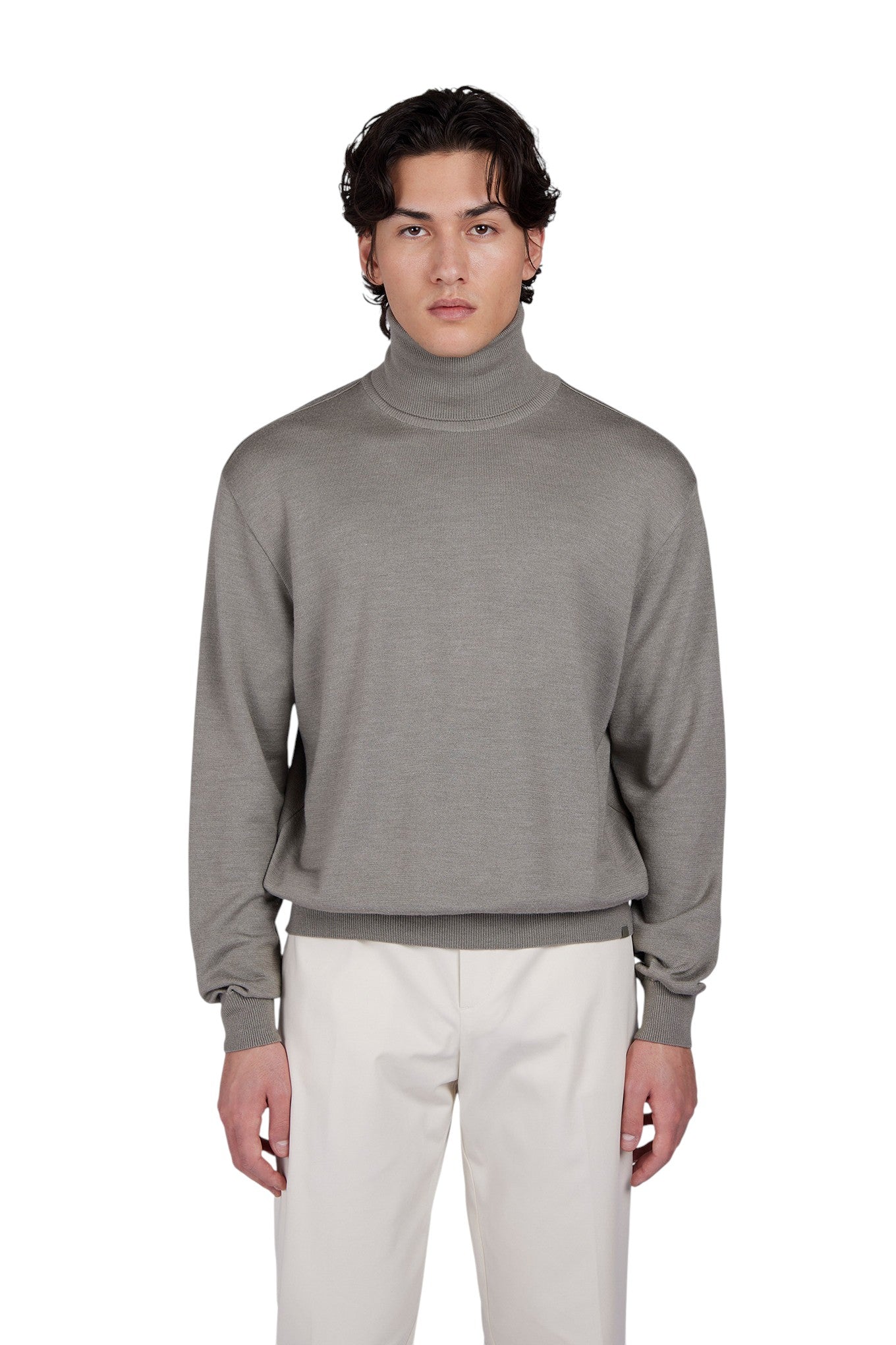Wool and silk turtleneck sweater