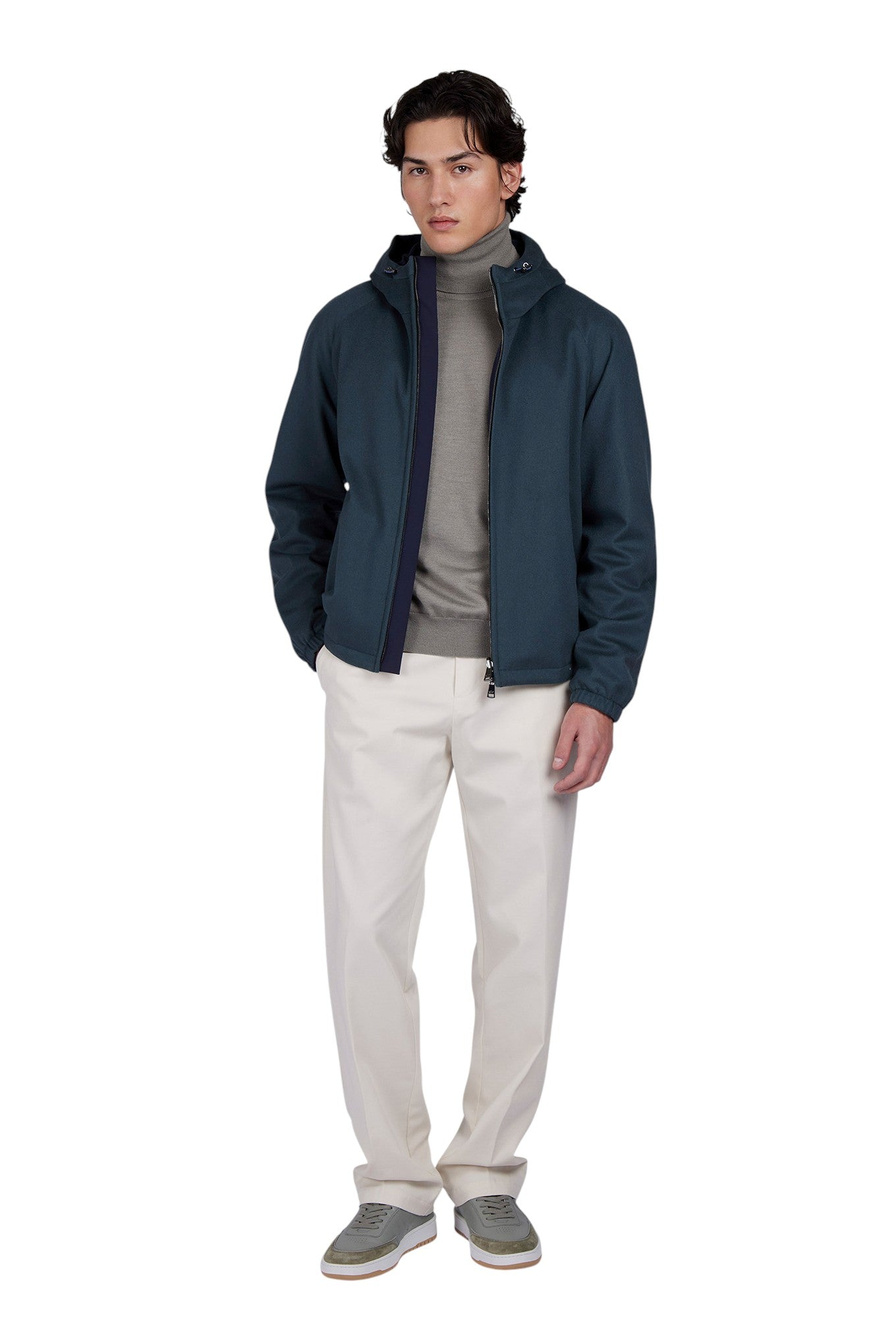 Wool and silk turtleneck sweater