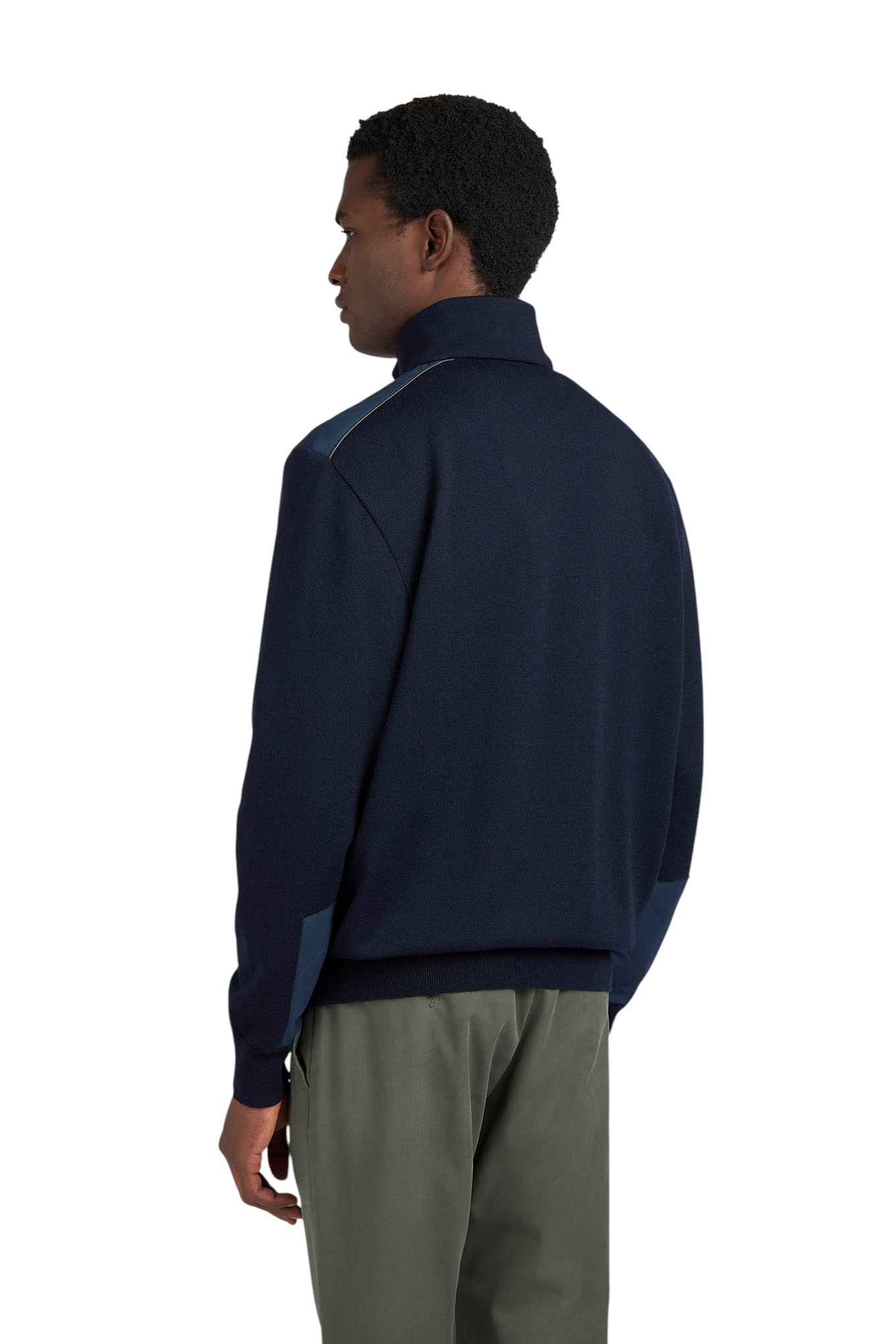 Soft Cool Touch wool half zip sweater with Typhoon Platinum details