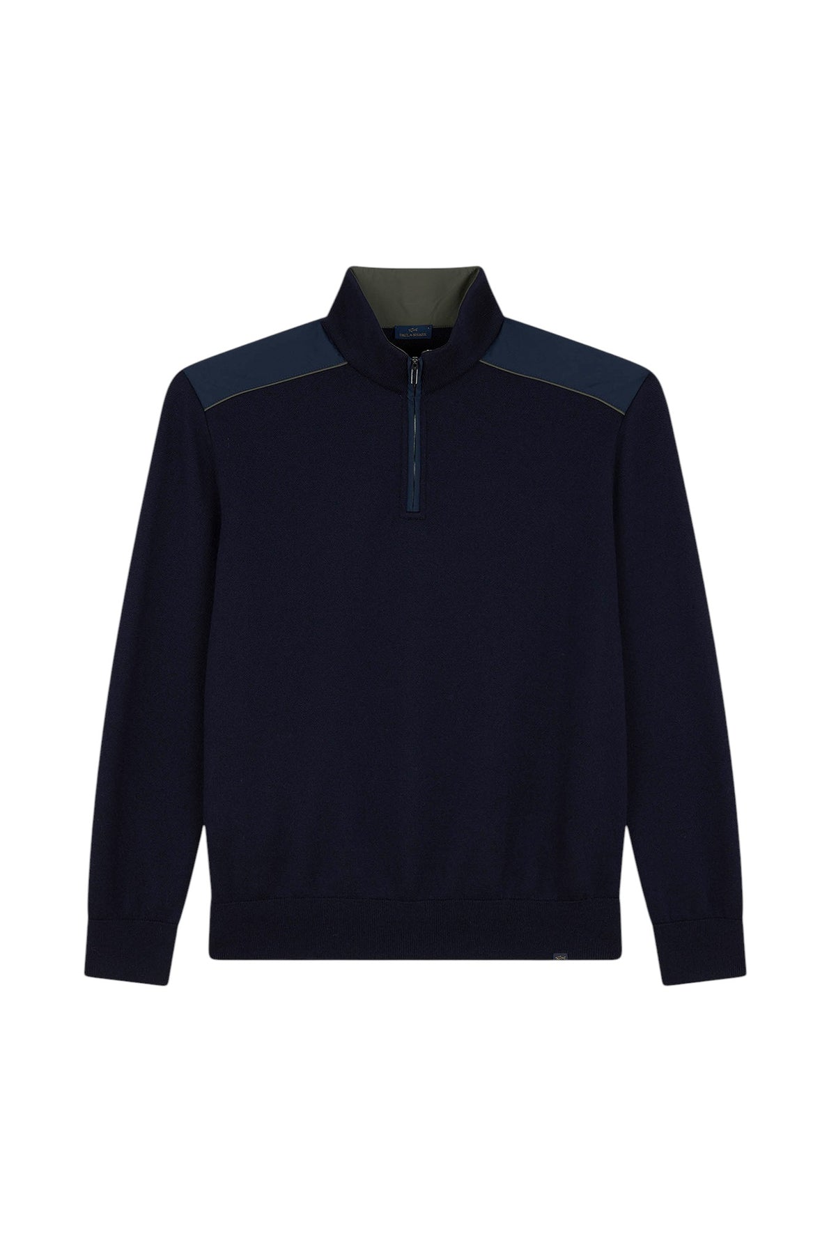 Soft Cool Touch wool half zip sweater with Typhoon Platinum details